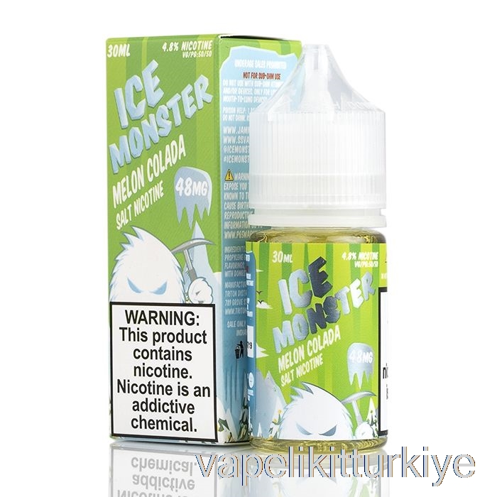 Vape Likit Buz Kavun Kolada - Buz Canavarı Tuzları - 30ml 48mg